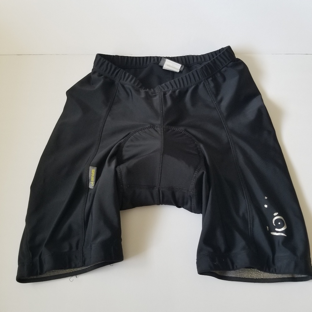 Padded black Spakct sports cycling shorts size med